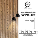 WPC-02 | WPC Wall Panel | Slat & Fluted Decorative Wall Panel | 1 in x 6.3 in x 114 in | Water & Moisture-Resistant | Fire-Retardant | Ideal for Living Rooms, Bedrooms, Bathrooms, TV & Feature Walls