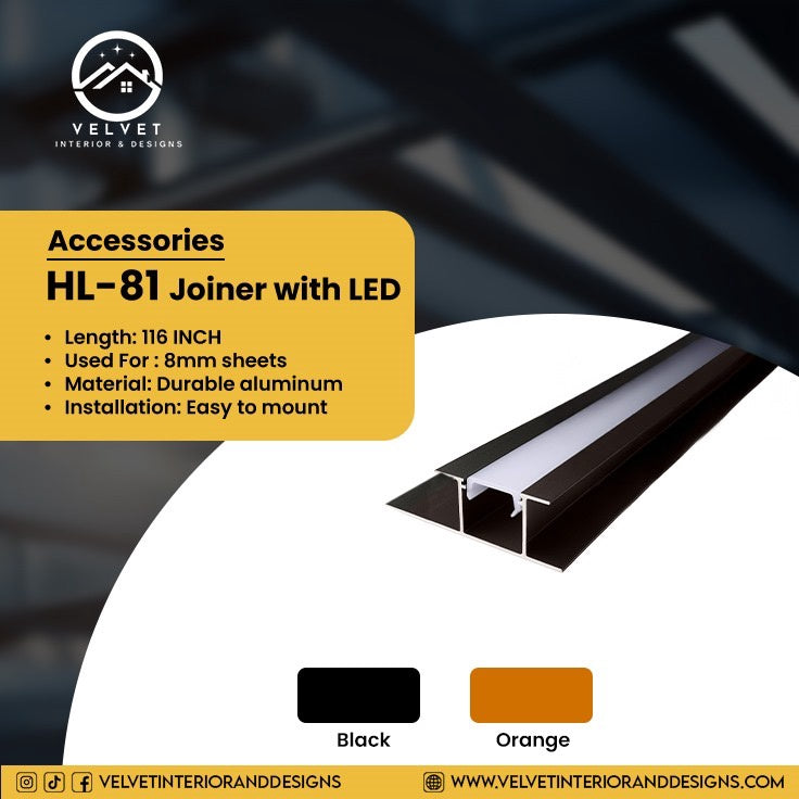 HL-81 Joiner with LED | Wall Panel Accessories & LED