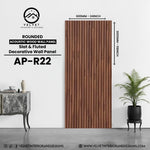 AP-R22 | Acoustic Wood Wall Panel | Slat & Fluted Decorative Wall Panel | 0.85 in x 24 in x 118 in | Sound-Absorbing | Ideal for Living Rooms, Bedrooms, TV Walls & Feature Walls