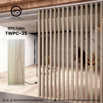 TWPC-25 | WPC Tubes | Slat & Fluted Decorative Wall Panel | 2 in x 4 in x 114 in | Water & Moisture-Resistant | Fire-Retardant | Ideal for Living Rooms, Bedrooms, Bathrooms, TV Walls & Feature Walls