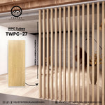 TWPC-27 | WPC Tubes | Slat & Fluted Decorative Wall Panel | 2 in x 4 in x 114 in | Water & Moisture-Resistant | Fire-Retardant | Ideal for Living Rooms, Bedrooms, Bathrooms, TV Walls & Feature Walls