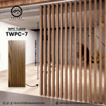 TWPC-7 | WPC Tubes | Slat & Fluted Decorative Wall Panel | 2 in x 4 in x 114 in | Water & Moisture-Resistant | Fire-Retardant | Ideal for Living Rooms, Bedrooms, Bathrooms, TV Walls & Feature Walls