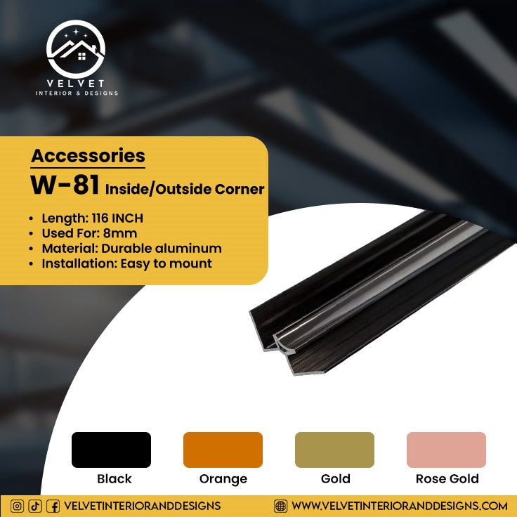 W-81 Inside/Outside Corner | Wall Panel Accessories & LED