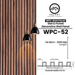 WPC-52 | WPC Wall Panel | Slat & Fluted Decorative Wall Panel | 1 in x 6.3 in x 114 in | Water & Moisture-Resistant | Fire-Retardant | Ideal for Living Rooms, Bedrooms, Bathrooms, TV & Feature Walls