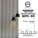 WPC-69 | WPC Wall Panel | Slat & Fluted Decorative Wall Panel | 1 in x 6.3 in x 114 in | Water & Moisture-Resistant | Fire-Retardant | Ideal for Living Rooms, Bedrooms, Bathrooms, TV & Feature Walls
