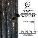 WPC-147 | WPC Wall Panel | Slat & Fluted Decorative Wall Panel | 1 in x 6.3 in x 114 in | Water & Moisture-Resistant | Fire-Retardant | Ideal for Living Rooms, Bedrooms, Bathrooms, TV & Feature Walls