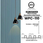 WPC-110 | WPC Wall Panel | Slat & Fluted Decorative Wall Panel | 1 in x 6.3 in x 114 in | Water & Moisture-Resistant | Fire-Retardant | Ideal for Living Rooms, Bedrooms, Bathrooms, TV & Feature Walls