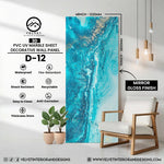 D-12 | 3D | PVC UV Marble Sheet | Decorative Wall Panel | 1/8 in x 48 in x 110 in | Mirror Gloss Finish | Waterproof & Fire-Retardant | Ideal for Living Rooms, Bathrooms & Feature Walls