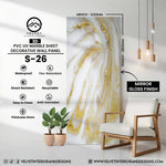 S-26 | 3D | PVC UV Marble Sheet | Decorative Wall Panel | 1/8 in x 48 in x 110 in | Mirror Gloss Finish | Waterproof & Fire-Retardant | Ideal for Living Rooms, Bathrooms & Feature Walls