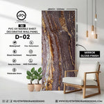 D-02 | 3D | PVC UV Marble Sheet | Decorative Wall Panel | 1/8 in x 48 in x 110 in | Mirror Gloss Finish | Waterproof & Fire-Retardant | Ideal for Living Rooms, Bathrooms & Feature Walls