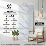 XU-03 | X Series | PVC UV Marble Sheet | Decorative Wall Panel | 1/8 in x 48 in x 110 in | Mirror Gloss Finish | Waterproof & Fire-Retardant | Ideal for Living Rooms, Bathrooms & Feature Walls