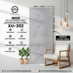 XU-302 | X Series | PVC UV Marble Sheet | Decorative Wall Panel | 1/8 in x 48 in x 110 in | Mirror Gloss Finish | Waterproof & Fire-Retardant | Ideal for Living Rooms, Bathrooms & Feature Walls