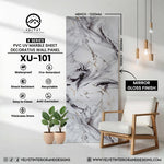 XU-101 | X Series | PVC UV Marble Sheet | Decorative Wall Panel | 1/8 in x 48 in x 110 in | Mirror Gloss Finish | Waterproof & Fire-Retardant | Ideal for Living Rooms, Bathrooms & Feature Walls