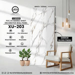 XU-203 | X Series | PVC UV Marble Sheet | Decorative Wall Panel | 1/8 in x 48 in x 110 in | Mirror Gloss Finish | Waterproof & Fire-Retardant | Ideal for Living Rooms, Bathrooms & Feature Walls