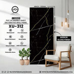 XU-312 | X Series | PVC UV Marble Sheet | Decorative Wall Panel | 1/8 in x 48 in x 110 in | Mirror Gloss Finish | Waterproof & Fire-Retardant | Ideal for Living Rooms, Bathrooms & Feature Walls