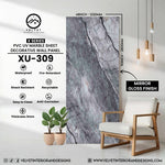 XU-309 | X Series | PVC UV Marble Sheet | Decorative Wall Panel | 1/8 in x 48 in x 110 in | Mirror Gloss Finish | Waterproof & Fire-Retardant | Ideal for Living Rooms, Bathrooms & Feature Walls
