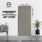 AP-H361 | Acoustic Wood Wall Panel | Slat & Fluted Decorative Wall Panel | 0.85 in x 24 in x 110 in | Sound-Absorbing | Ideal for Living Rooms, Bedrooms, TV Walls & Feature Walls