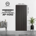 AP-H362| Acoustic Wood Wall Panel | Slat & Fluted Decorative Wall Panel | 0.85 in x 24 in x 110 in | Sound-Absorbing | Ideal for Living Rooms, Bedrooms, TV Walls & Feature Walls