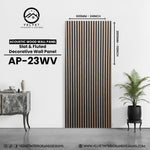 AP-WV23 | Acoustic Wood Wall Panel | Slat & Fluted Decorative Wall Panel | 0.85 in x 24 in x 110 in | Sound-Absorbing | Ideal for Living Rooms, Bedrooms, TV Walls & Feature Walls