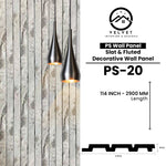 PS-20 | PS Wall Panel | Slat & Fluted Decorative Wall Panel | 0.5 in x 4.75 in x 114 in | Waterproof | Fire-Retardant | Ideal for Living Rooms, Bedrooms, Bathrooms, TV Walls & Feature Walls