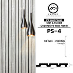 PS-04 | PS Wall Panel | Slat & Fluted Decorative Wall Panel | 0.5 in x 4.75 in x 114 in | Waterproof | Fire-Retardant | Ideal for Living Rooms, Bedrooms, Bathrooms, TV Walls & Feature Walls