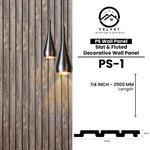 PS-01 | PS Wall Panel | Slat & Fluted Decorative Wall Panel | 0.5 in x 4.75 in x 114 in | Waterproof | Fire-Retardant | Ideal for Living Rooms, Bedrooms, Bathrooms, TV Walls & Feature Walls