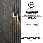 PS-05 | PS Wall Panel | Slat & Fluted Decorative Wall Panel | 0.5 in x 4.75 in x 114 in | Waterproof | Fire-Retardant | Ideal for Living Rooms, Bedrooms, Bathrooms, TV Walls & Feature Walls
