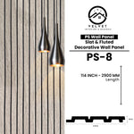 PS-08 | PS Wall Panel | Slat & Fluted Decorative Wall Panel | 0.5 in x 4.75 in x 114 in | Waterproof | Fire-Retardant | Ideal for Living Rooms, Bedrooms, Bathrooms, TV Walls & Feature Walls
