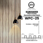 WPC-25 | WPC Wall Panel | Slat & Fluted Decorative Wall Panel | 1 in x 6.3 in x 114 in | Water & Moisture-Resistant | Fire-Retardant | Ideal for Living Rooms, Bedrooms, Bathrooms, TV & Feature Walls
