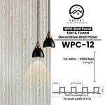 WPC-12 | WPC Wall Panel | Slat & Fluted Decorative Wall Panel | 1 in x 6.3 in x 114 in | Water & Moisture-Resistant | Fire-Retardant | Ideal for Living Rooms, Bedrooms, Bathrooms, TV & Feature Walls