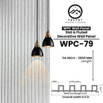 WPC-79 | WPC Wall Panel | Slat & Fluted Decorative Wall Panel | 1 in x 6.3 in x 114 in | Water & Moisture-Resistant | Fire-Retardant | Ideal for Living Rooms, Bedrooms, Bathrooms, TV & Feature Walls