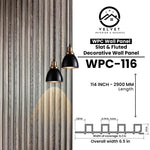 WPC-116 | WPC Wall Panel | Slat & Fluted Decorative Wall Panel | 1 in x 6.3 in x 114 in | Water & Moisture-Resistant | Fire-Retardant | Ideal for Living Rooms, Bedrooms, Bathrooms, TV & Feature Walls
