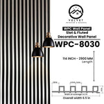 WPC-8030 | WPC Wall Panel | Slat & Fluted Decorative Wall Panel | 1 in x 6.3 in x 114 in | Water & Moisture-Resistant | Fire-Retardant | Ideal for Living Rooms, Bedrooms, Bathrooms, TV & Feature Walls