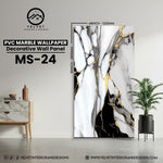 MS-24 | PVC Marble Wallpaper| Decorative Wall Panel | 1/8 in x 48 in x 110 in | Waterproof, Scratch-Resistant | Ideal for Living Rooms & Feature Walls