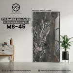 MS-45 | PVC Marble Wallpaper| Decorative Wall Panel | 1/8 in x 48 in x 110 in | Waterproof, Scratch-Resistant | Ideal for Living Rooms & Feature Walls